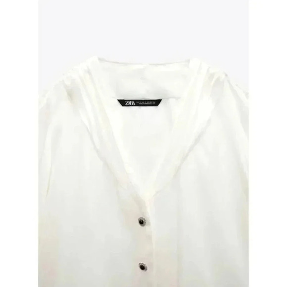 ZARA GATHERED SATIN EFFECT top - Picture 4 of 11